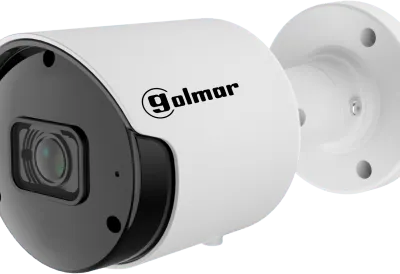 Cámara bullet blanca de aluminio, con óptica fija de 3,6 mm e infrarrojo.