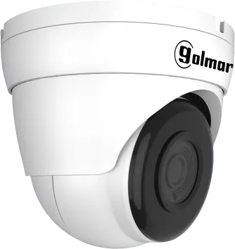 Cámara domo blanca para montaje en techo.